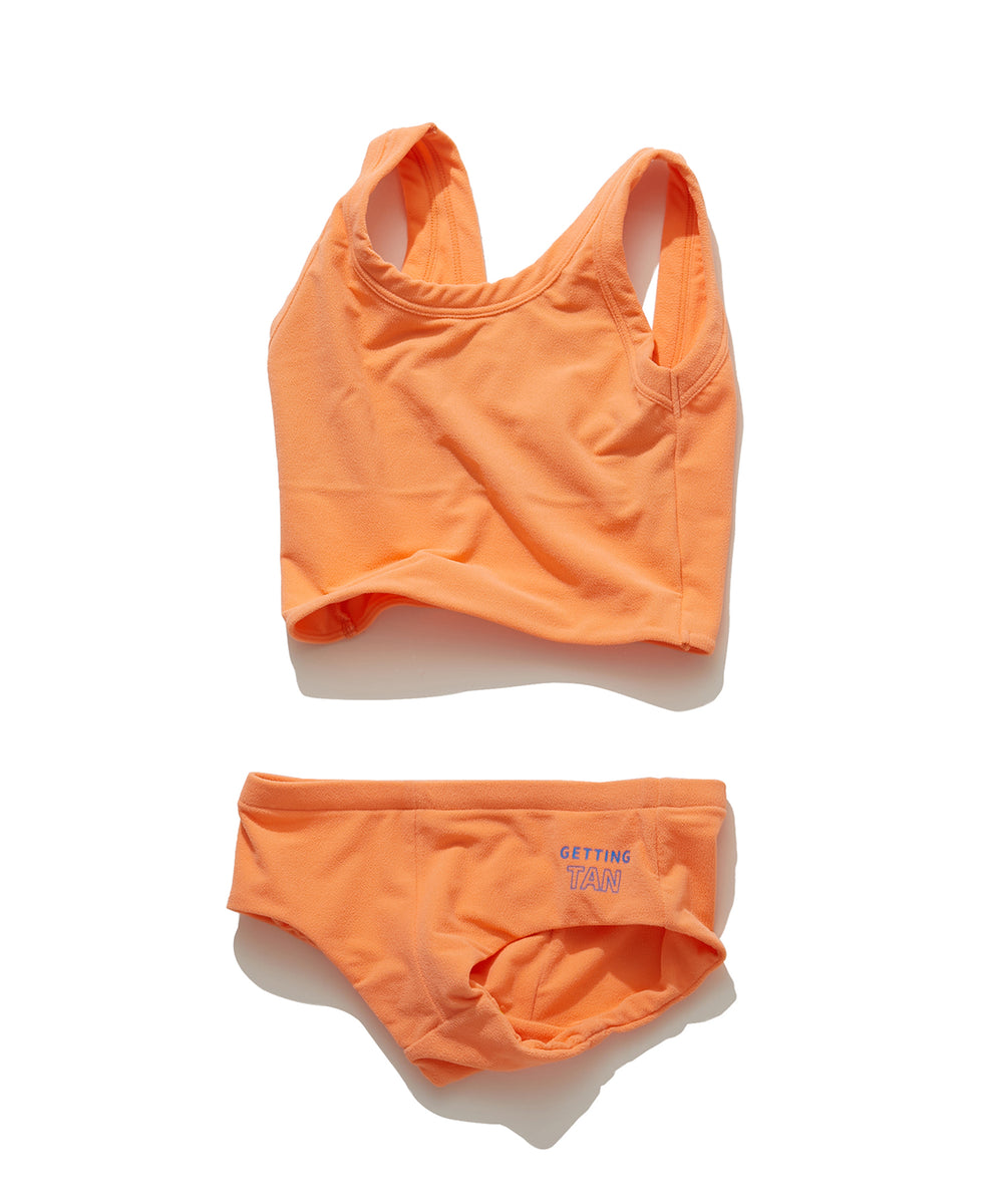 FUNCTIONAL PILE SCOOP NECK BIKINI / ORANGE – GUACAMOLE OFFICIAL