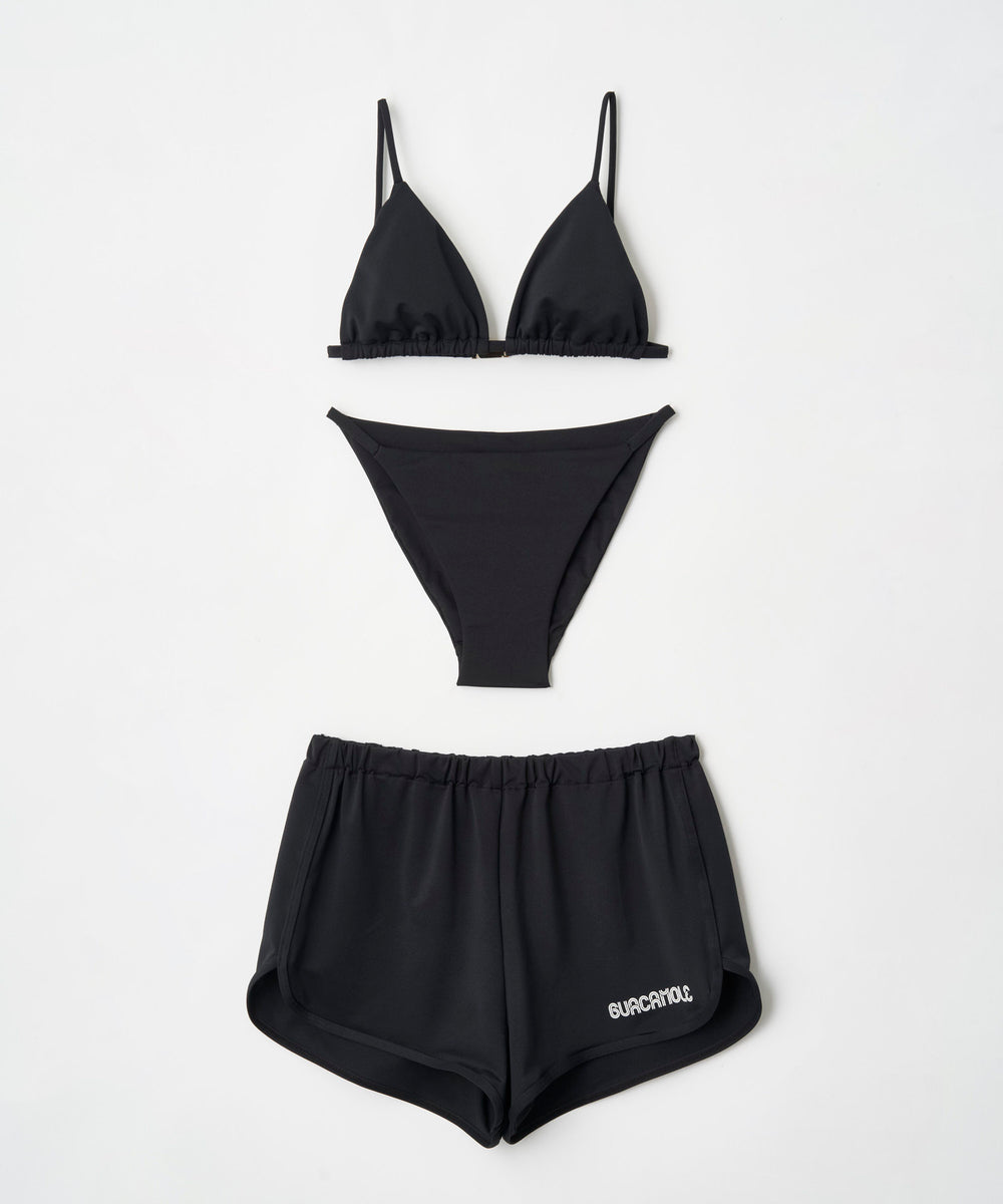 TRIANGLE BIKINI / LOGO SHORTS BLACK – GUACAMOLE OFFICIAL ONLINE STORE