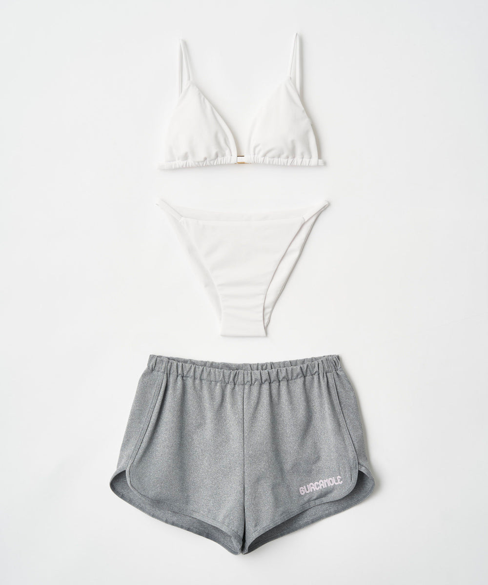 TRIANGLE BIKINI / LOGO SHORTS WHITE – GUACAMOLE OFFICIAL ONLINE STORE