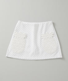  QUILT PINEAPPLES SKORT / 071012 / WHITE