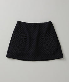  QUILT PINEAPPLES SKORT / 071012 / BLACK